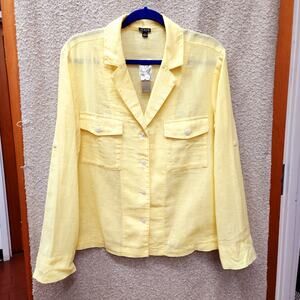 J. Crew Yellow Button-Up Blouse